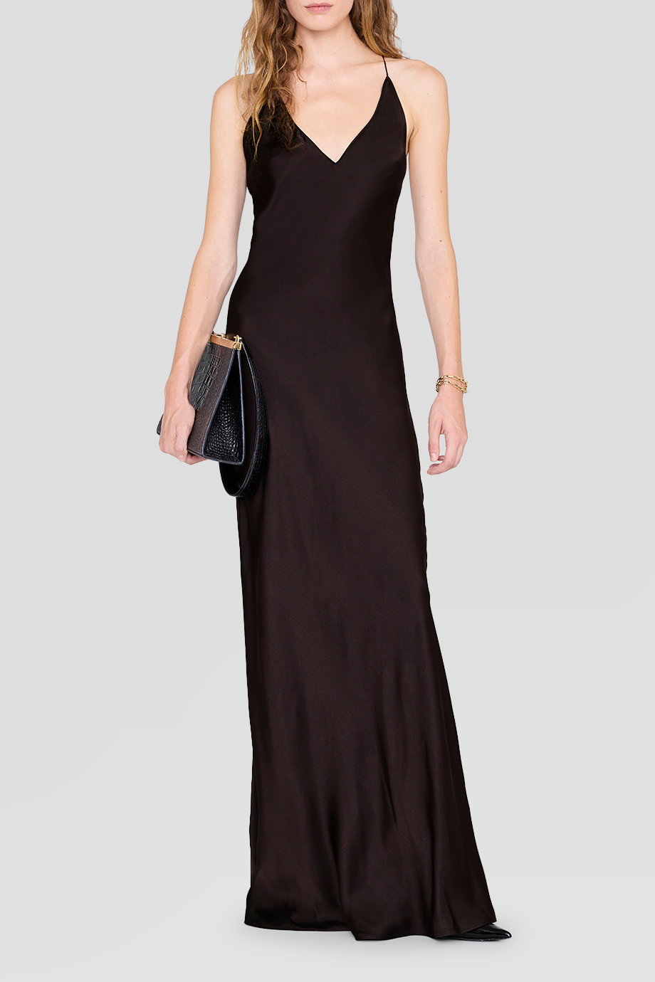 Anine Bing｜LAUREL V領細肩垂墜長洋裝