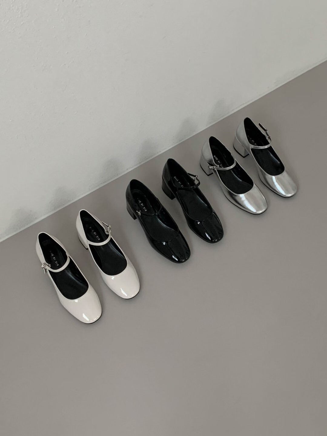 漆皮圓頭中跟瑪莉珍娃娃鞋 / 3色