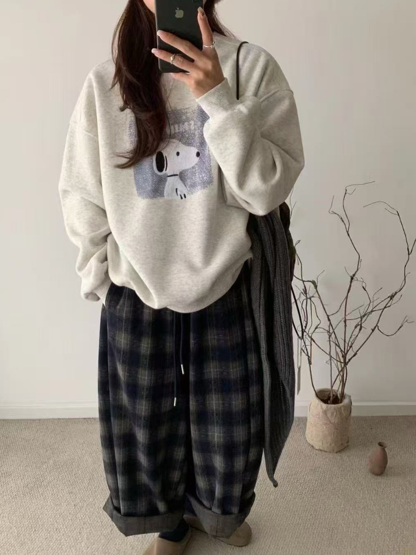 SNOOPY 洗水磨感|寬鬆保暖冬季加絨上衣 ⚡️搶手貨⚡️