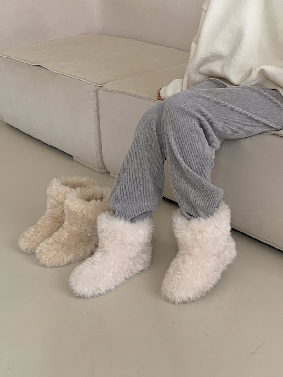 溫暖氣息泰迪熊QQ毛雪地靴 / 2色