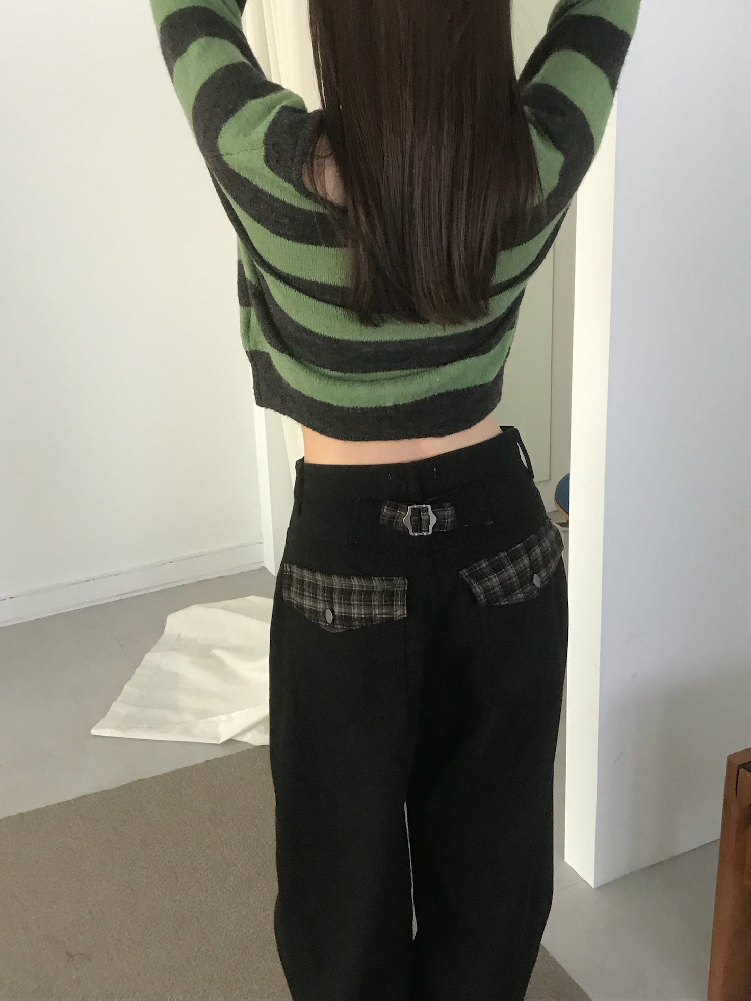 Wide Check Bijo Pants #長褲