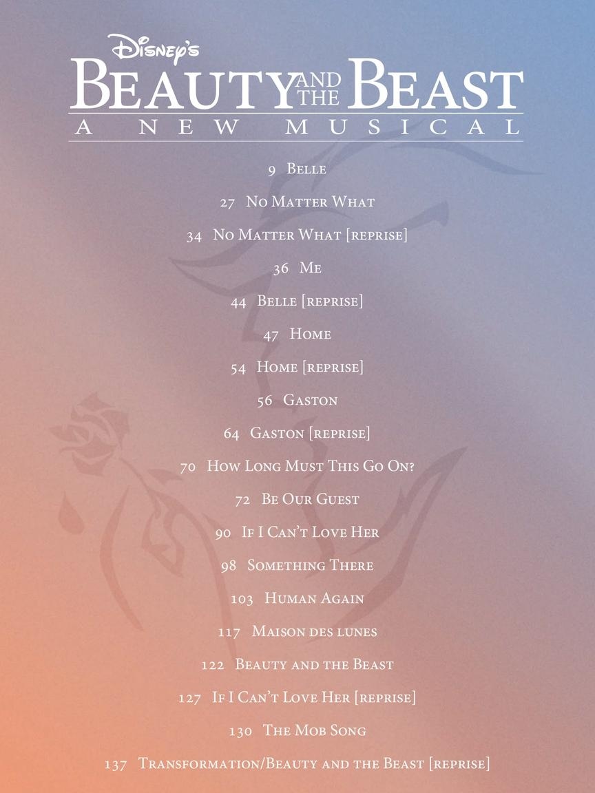 《Beauty and the Beast》百老匯音樂劇曲集
