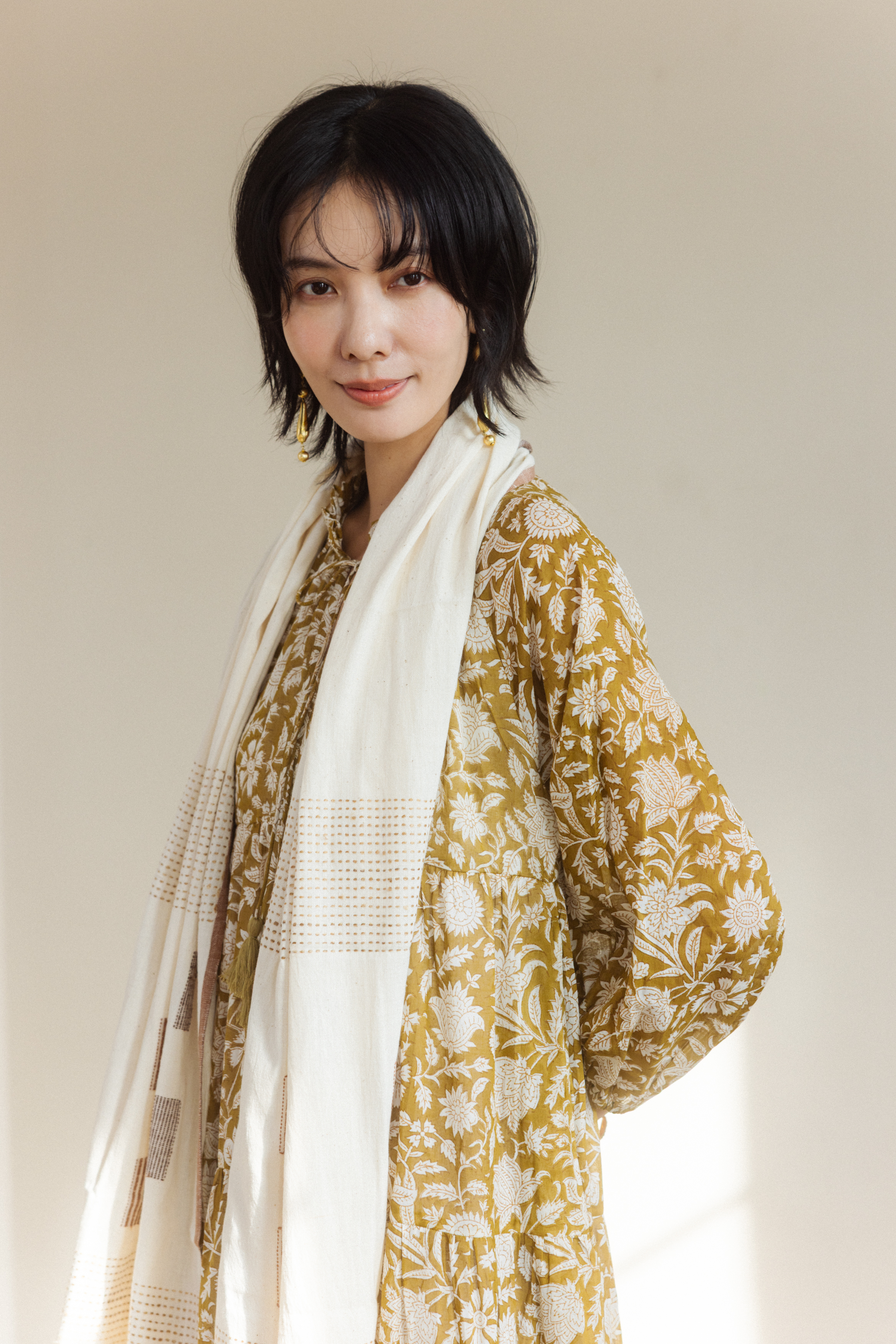 手工織布圍巾披肩_米咖織圖