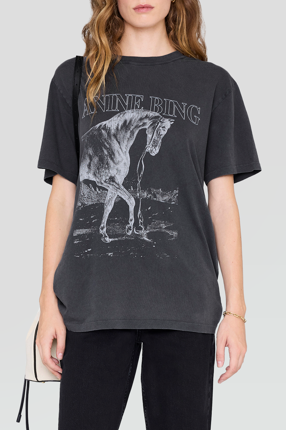Anine Bing｜LILI 復古水洗馬印花T恤