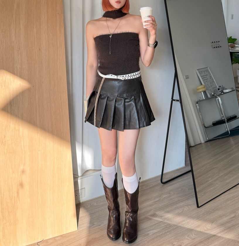 小反骨 2ways兩穿圍脖水貂毛背心