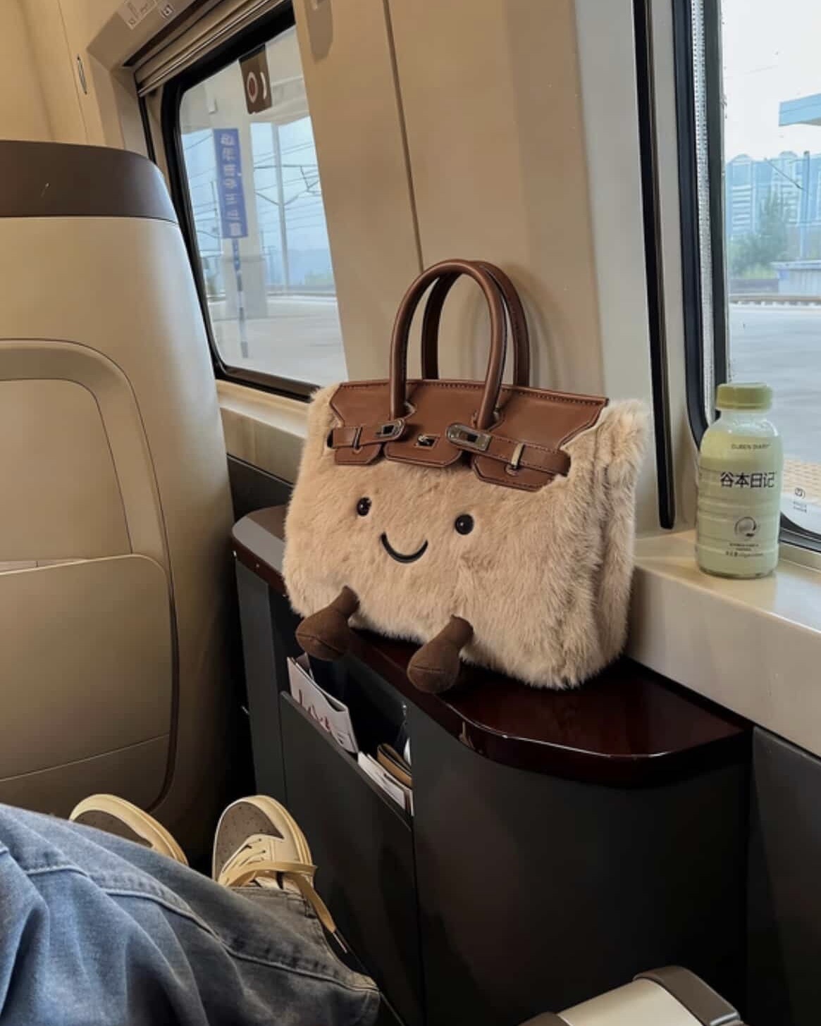 CTANDJIM Birkin 翻玩 JELLYCAT 超可愛 鉑金街頭翻玩包 絨毛手提肩背包 花生款