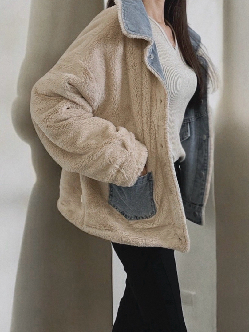 雲朵暖絨雙面穿牛仔外套 ⚡️搶手貨 最後一批 售完為止⚡️