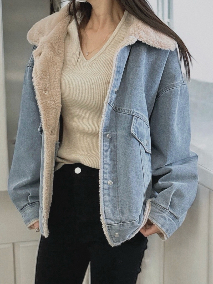 雲朵暖絨雙面穿牛仔外套 ⚡️搶手貨 最後一批 售完為止⚡️