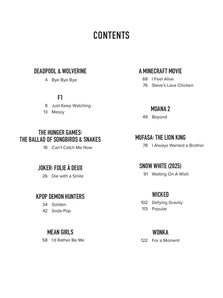 《Songs from Kpop Demon Hunters, Minecraft, Wicked and More Top Movies》