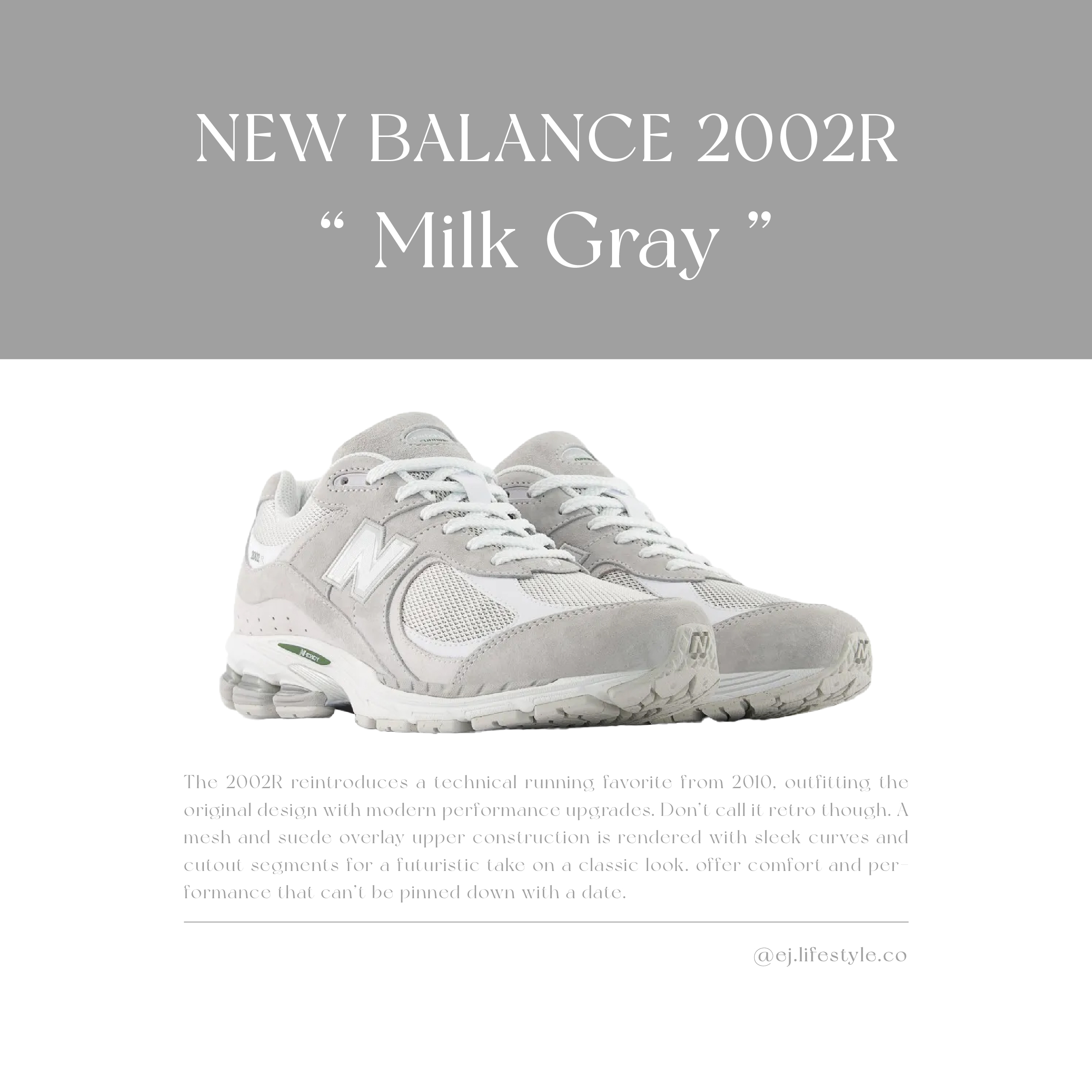 NEW BALANCE NB 2002R 奶白灰 煙灰 麂皮 灰色 男女鞋 U2002RK / 調貨