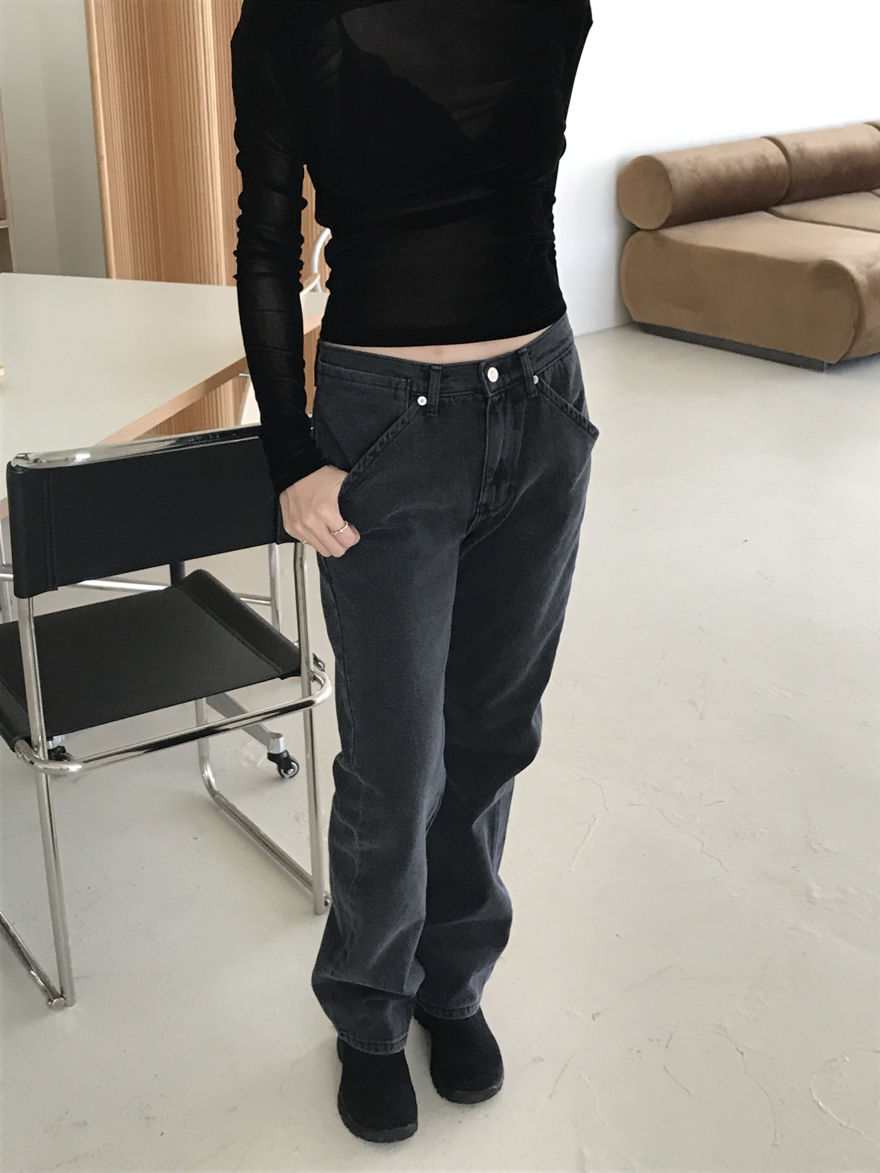 一見鐘情妮味中低腰窄管褲(s/m)