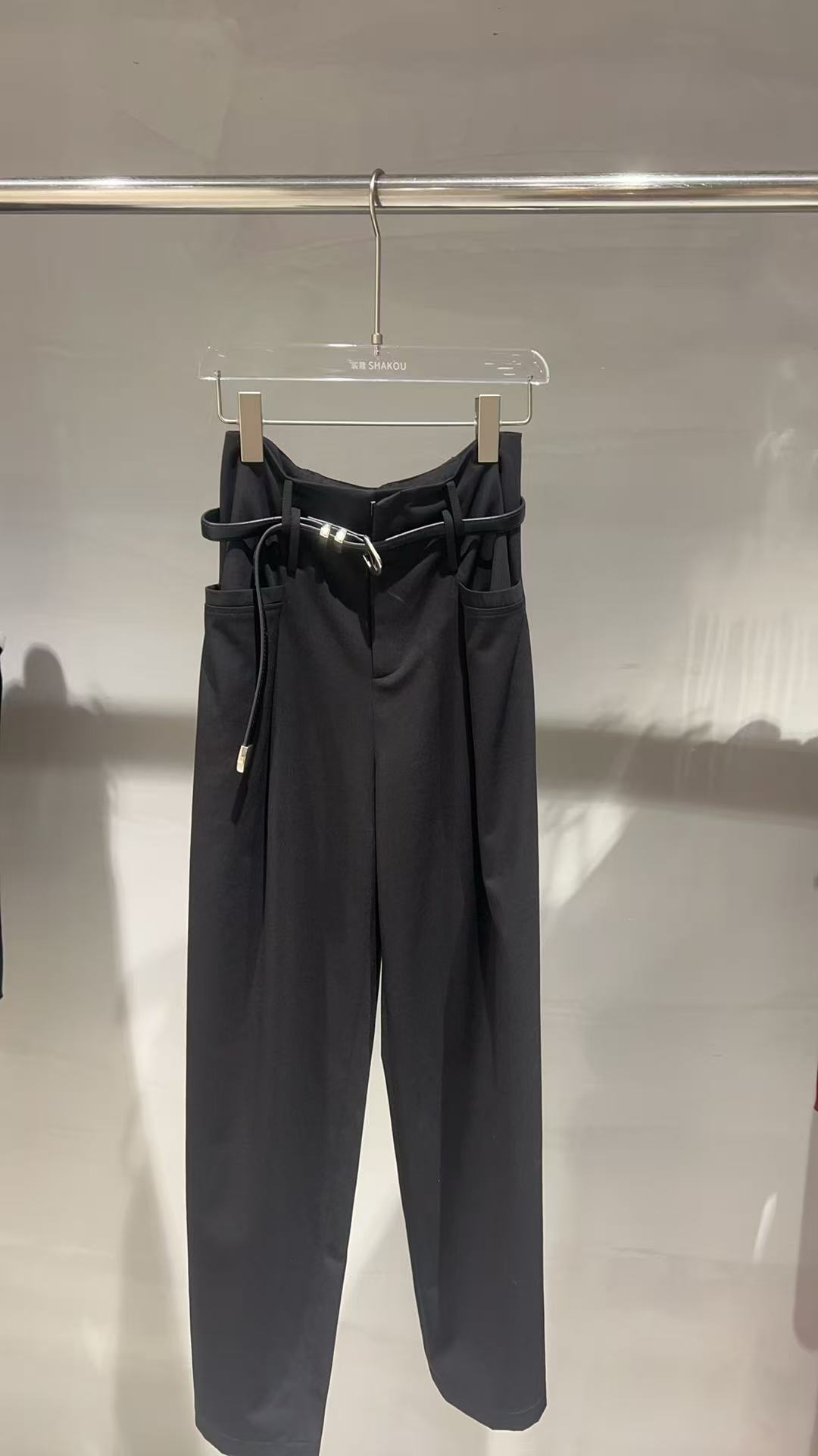 1208FH07-Fashion靚衫-长裤黑色（A7）