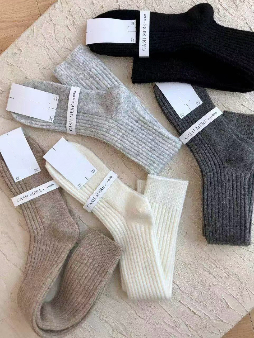 cashmere時髦半筒襪(5色)