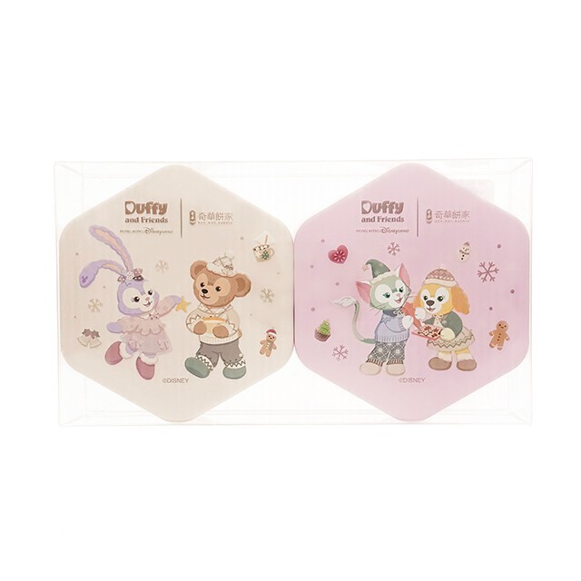 達菲 Duffy 與好友們 奇華聖誕 圖案 曲奇餅 餅乾 造型 鐵盒 2入組 -香港迪士尼樂園