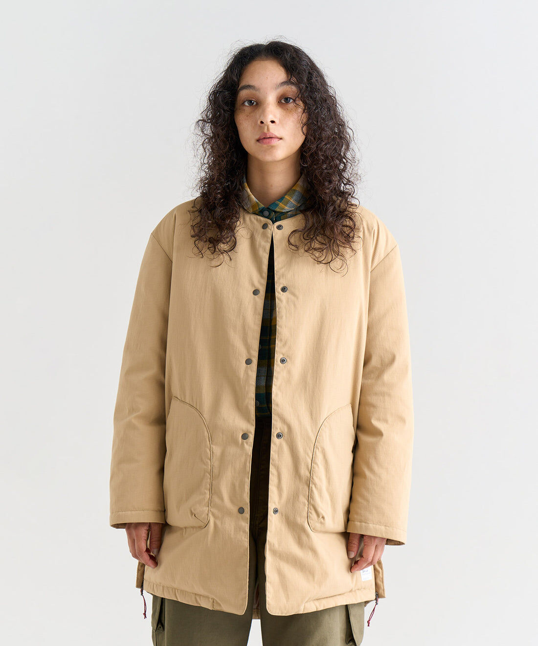HINOC RIPSTOP INNER DOWN LONG CARDIGAN WOMEN