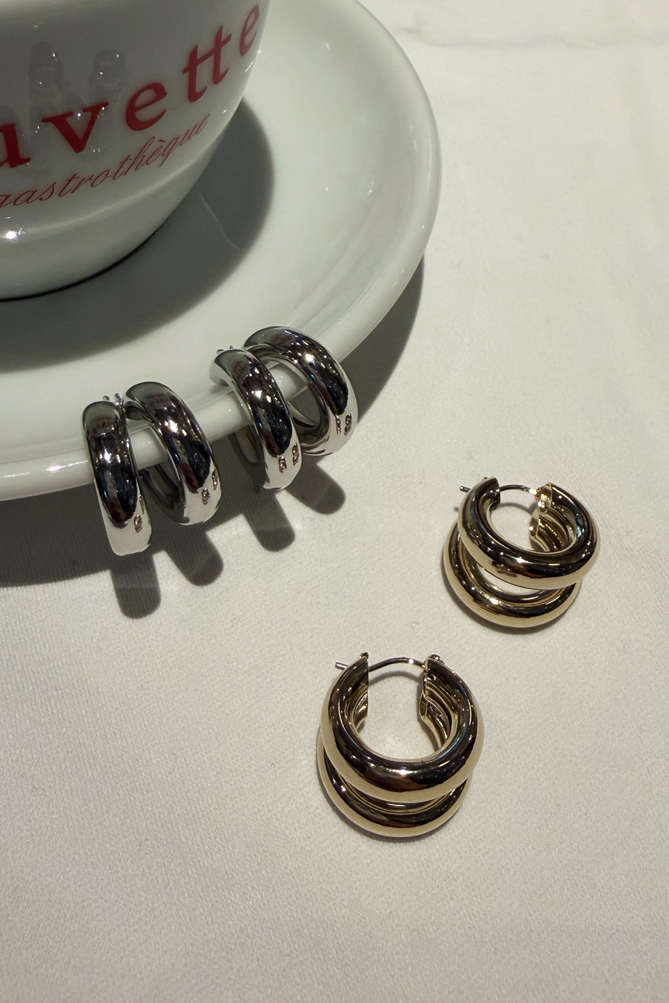 （現貨）雙圈C字耳環 GN85