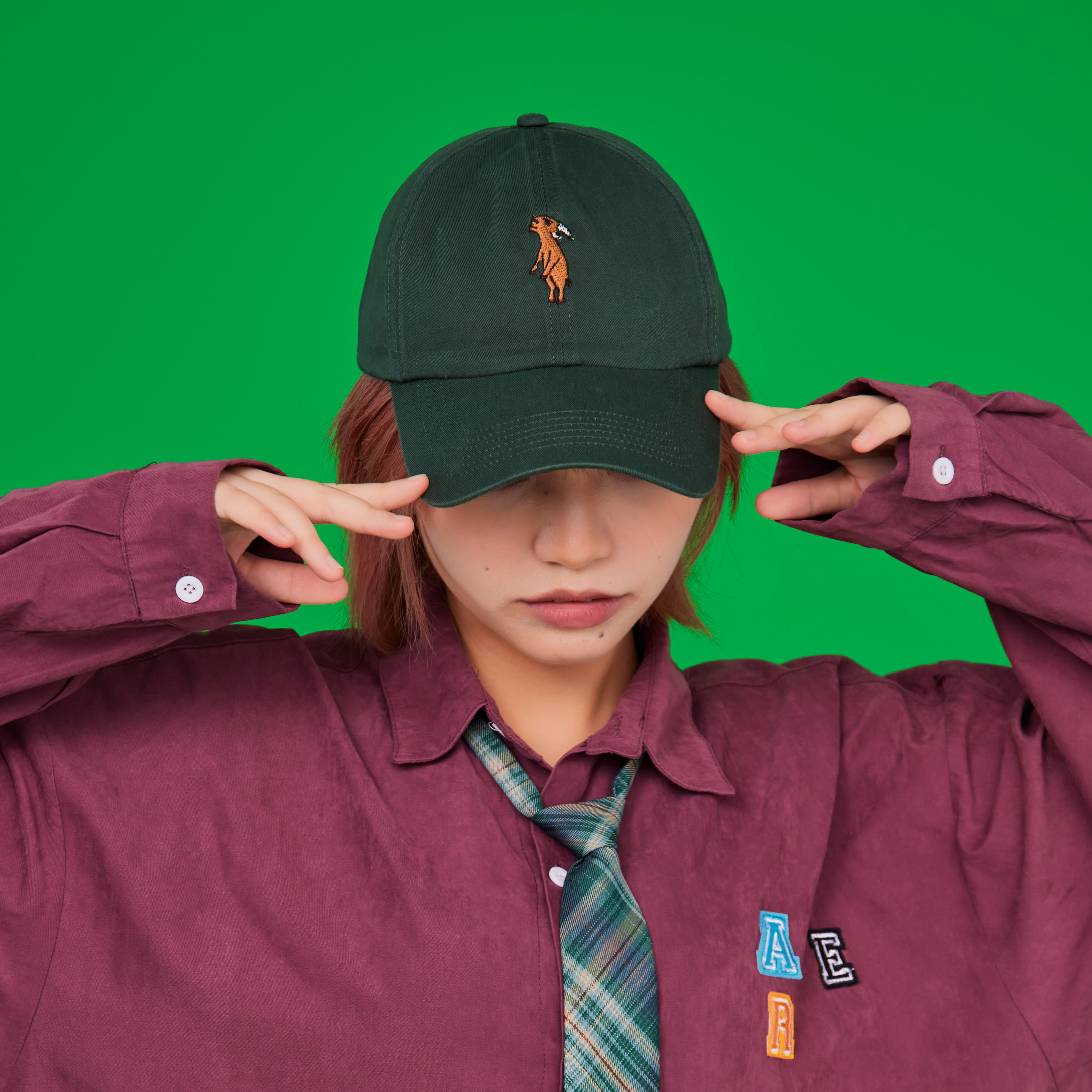 《森林動物》城市復古棒球  單色帽