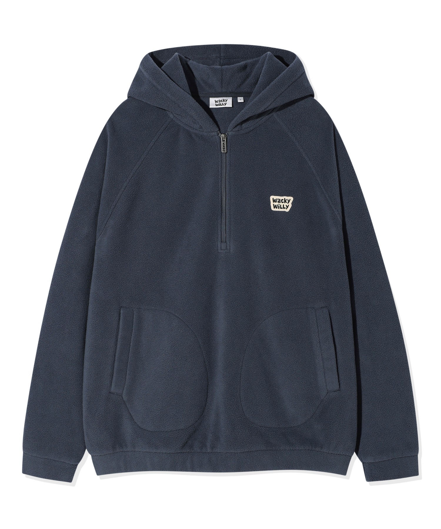 WACKY WILLY Fleece Hood Half Zip-Up