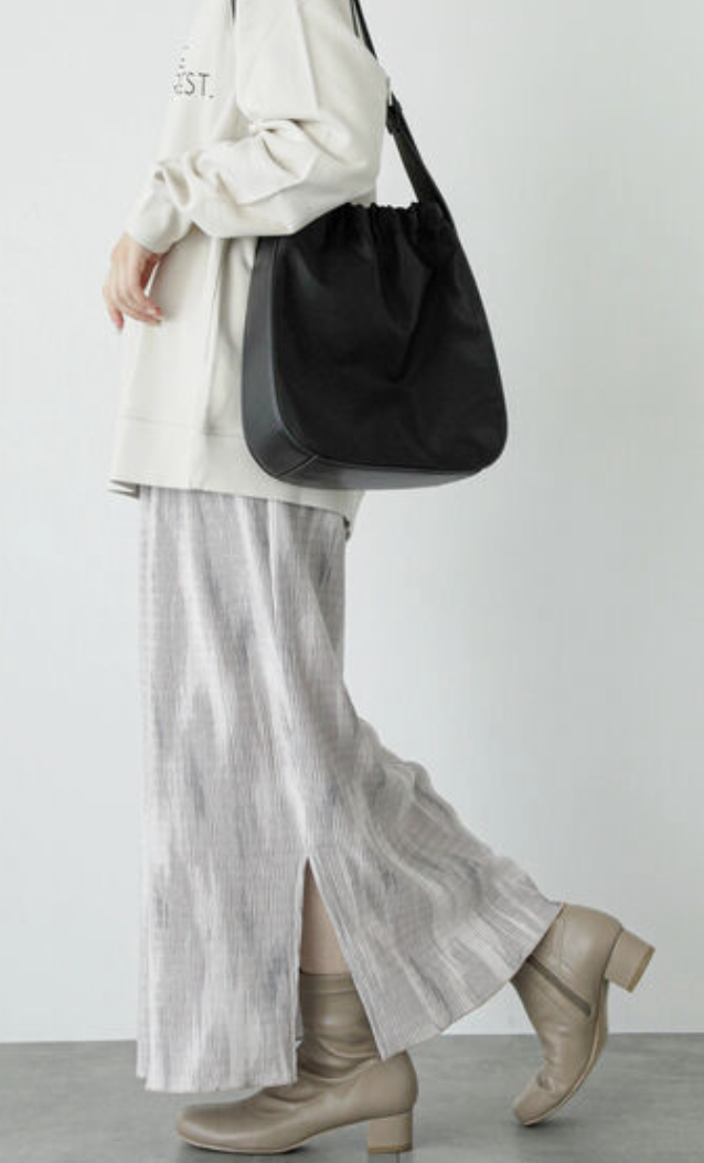 絲絨質感暈染直身長裙【日本直送】