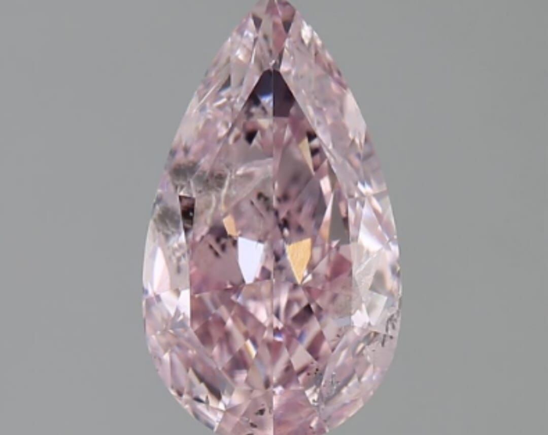 GIA梨形粉紅鑽石 1.01ct Natural, Fancy Purplish Pink, Even