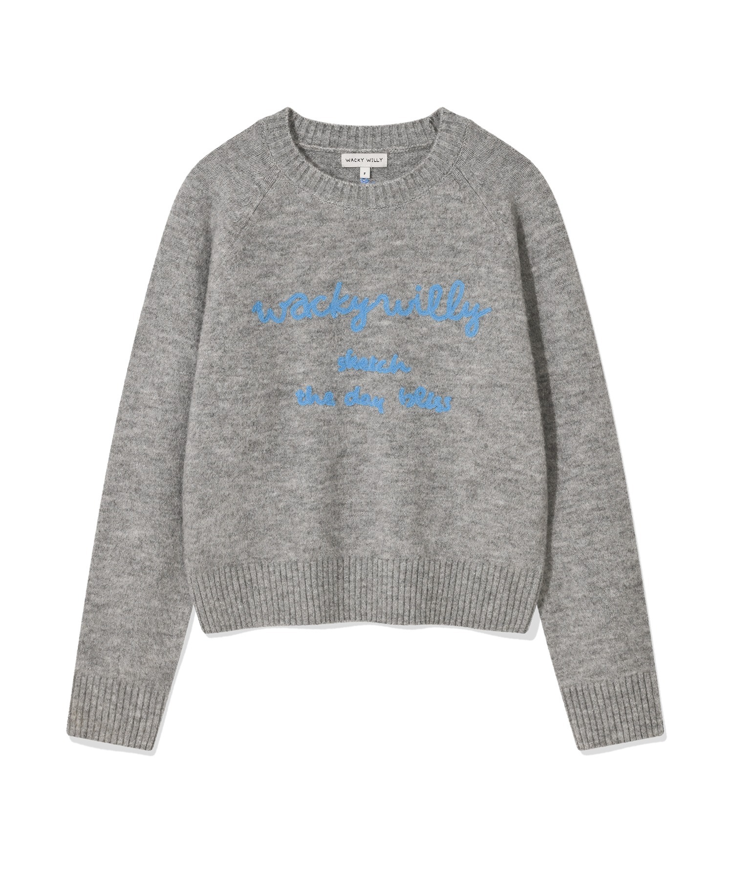 WACKY WILLY Women’s Hairy Lettering Embroidery Pullover