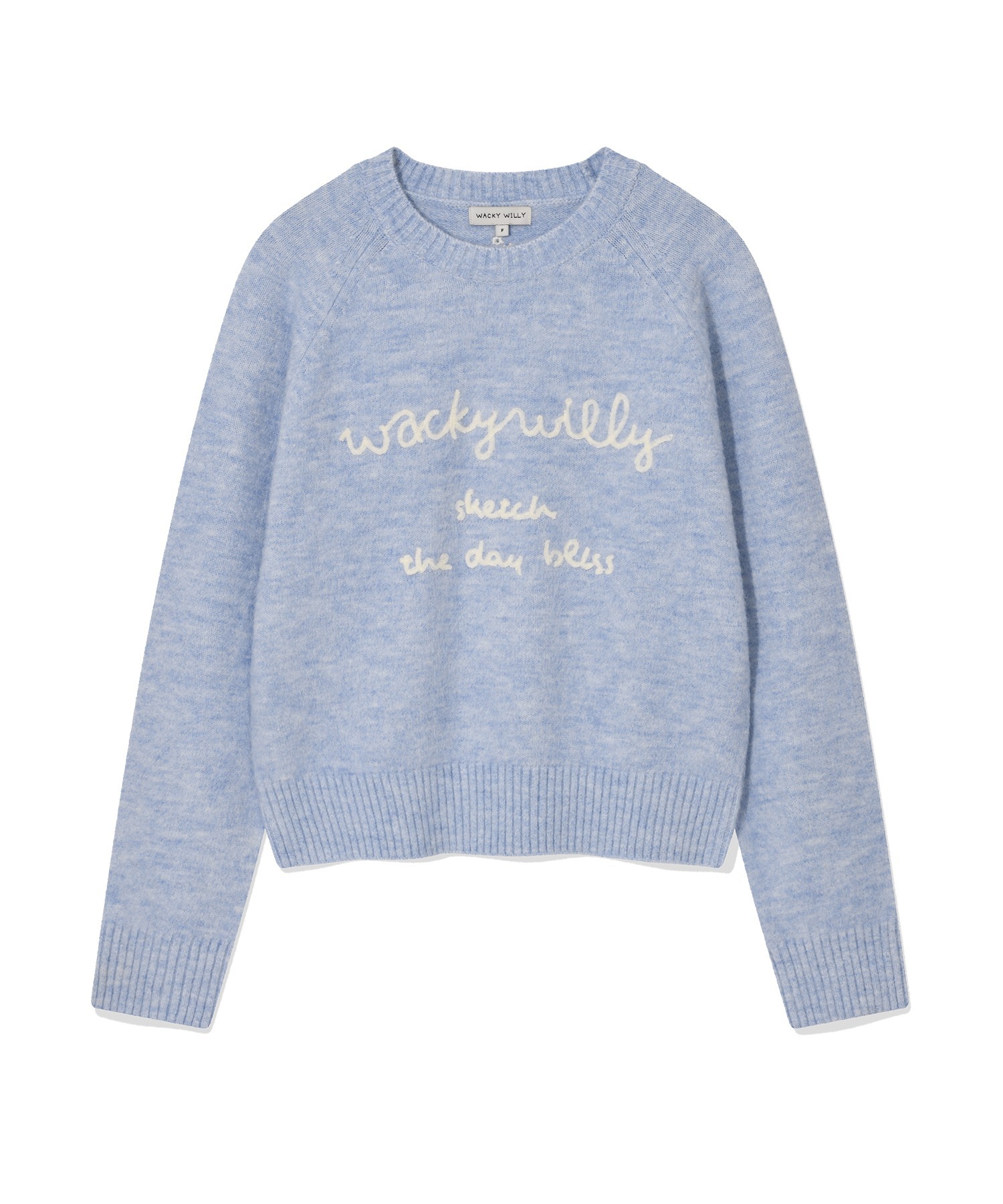 WACKY WILLY Women’s Hairy Lettering Embroidery Pullover