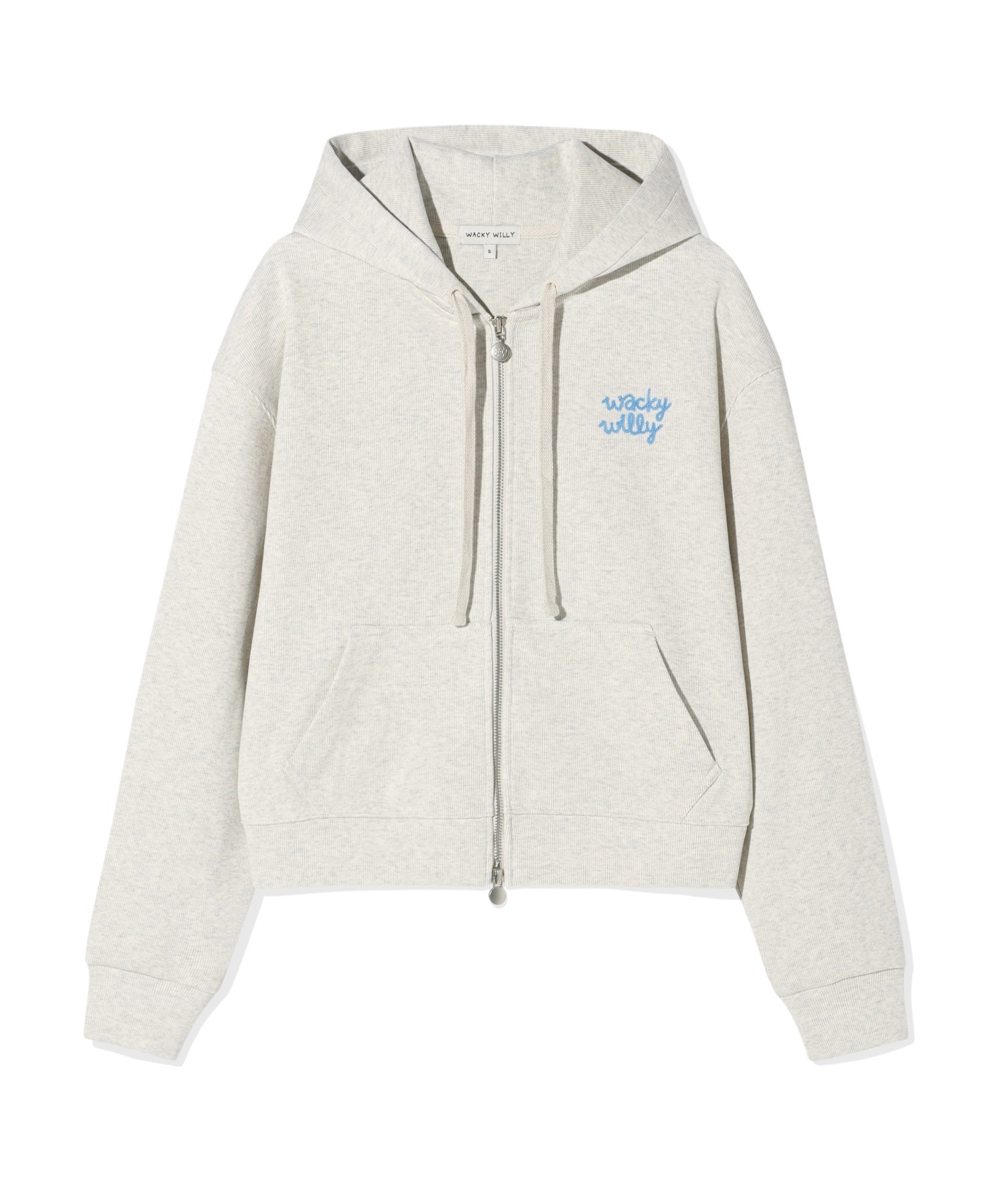 WACKY WILLY Women’s Knit-Like Cropped Hoodie Zip-Up