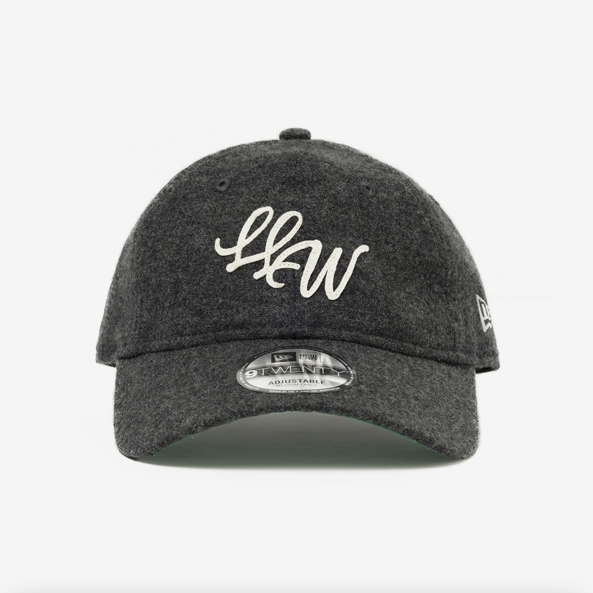 -(B05)-WTAPS 9TWENTY / CAP / WONY. FLANNEL. NEWERA® 貼花 羊毛 棒球帽 黑色/灰色-252NENED-HT02