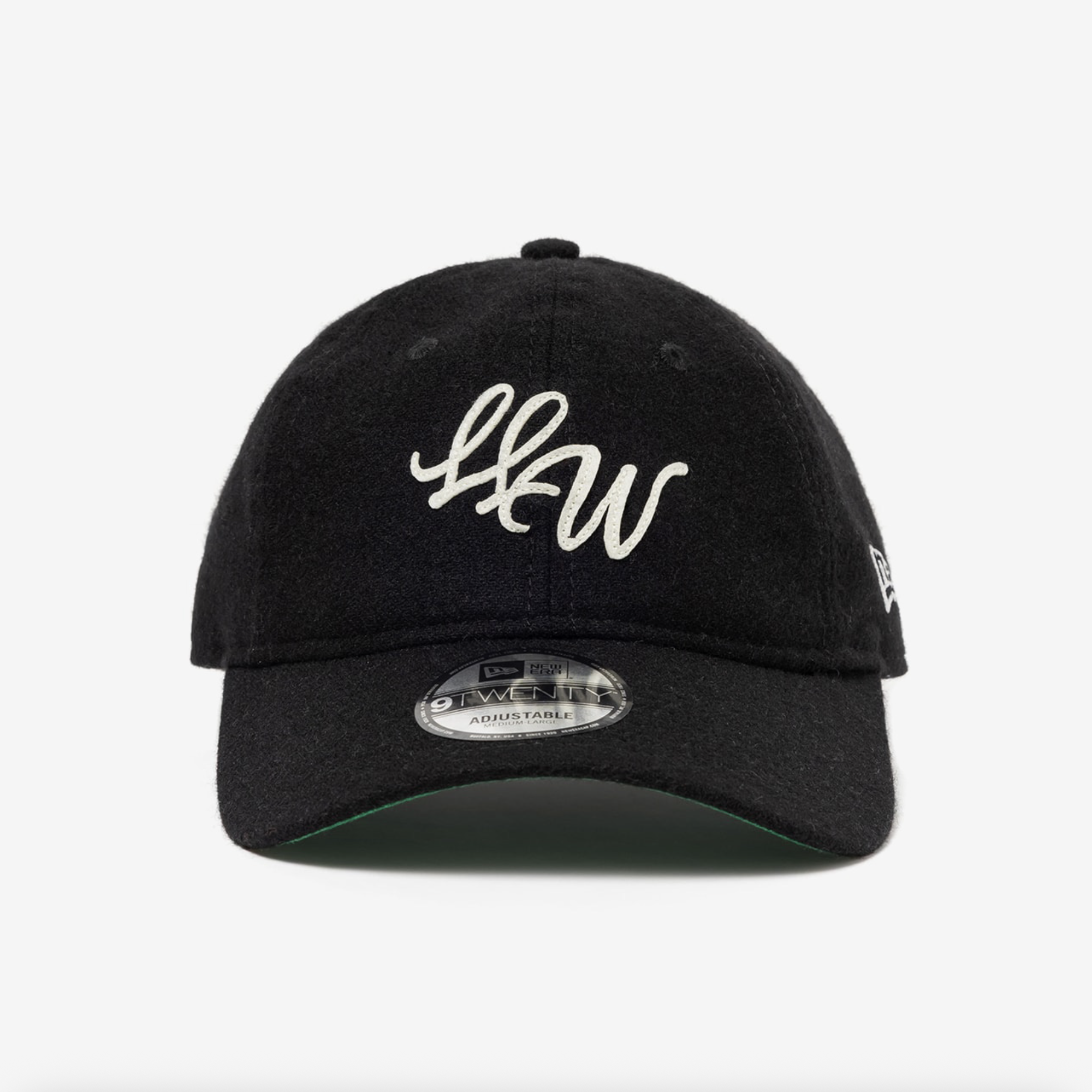 -(B05)-WTAPS 9TWENTY / CAP / WONY. FLANNEL. NEWERA® 貼花 羊毛 棒球帽 黑色/灰色-252NENED-HT02