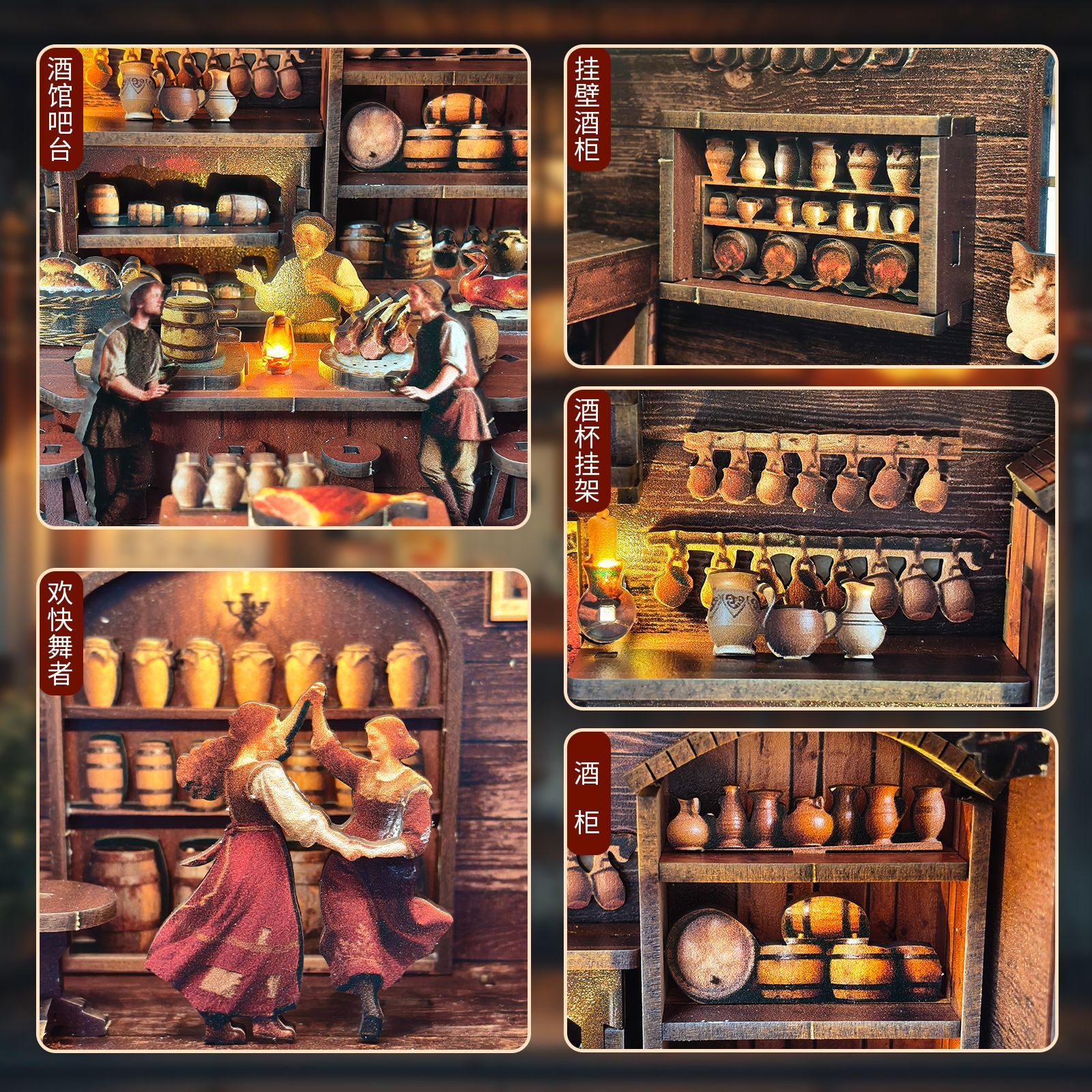 DIY Old-Time Tavern Book Nook 3D Model