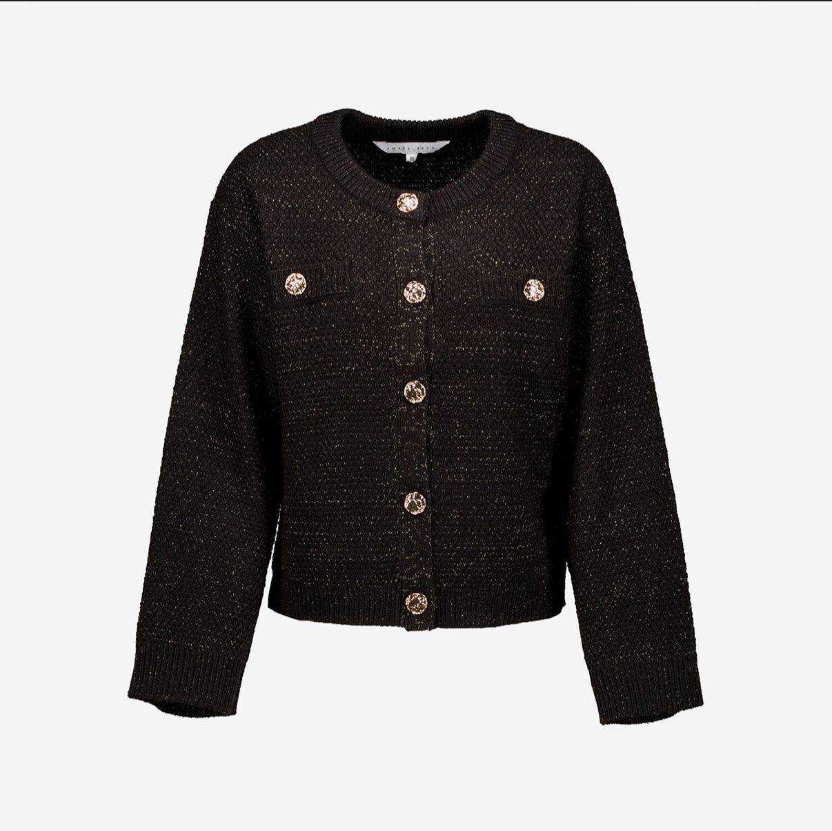 英國代購 (獨立訂單)-法國品牌AMARA REYA Black Glitter Golightly Cardigan🎄🎄香港現貨🎄🎄