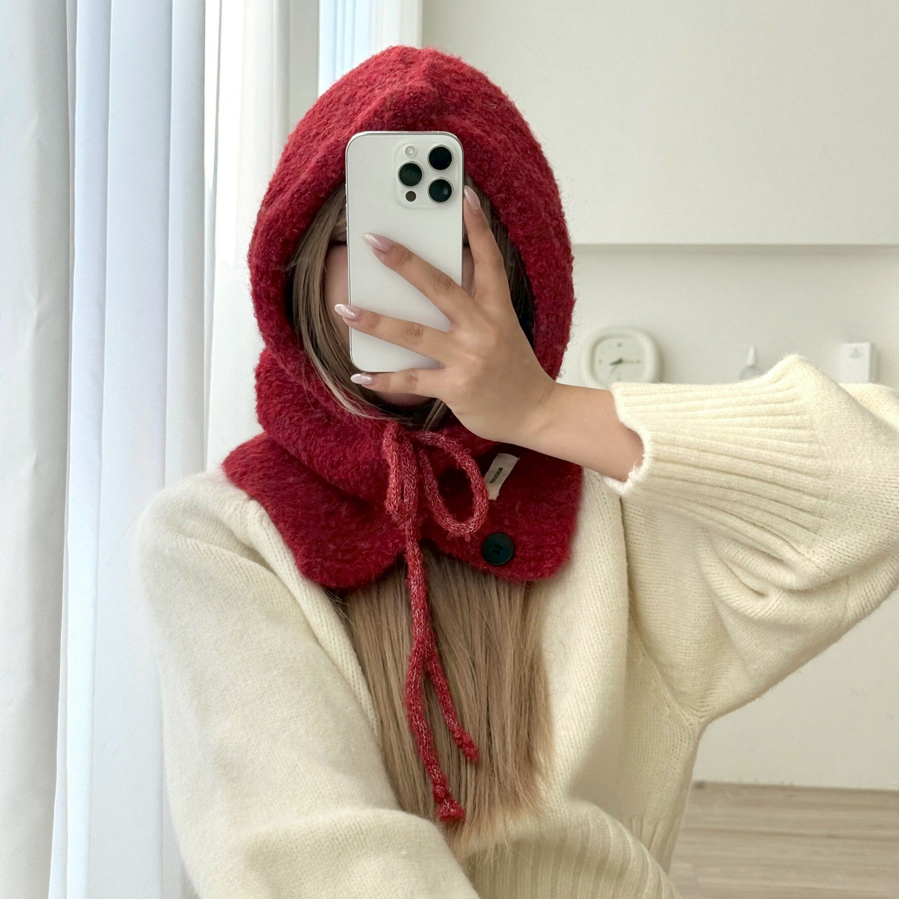 小村雪帽☃️混織感巴拉克拉法帽