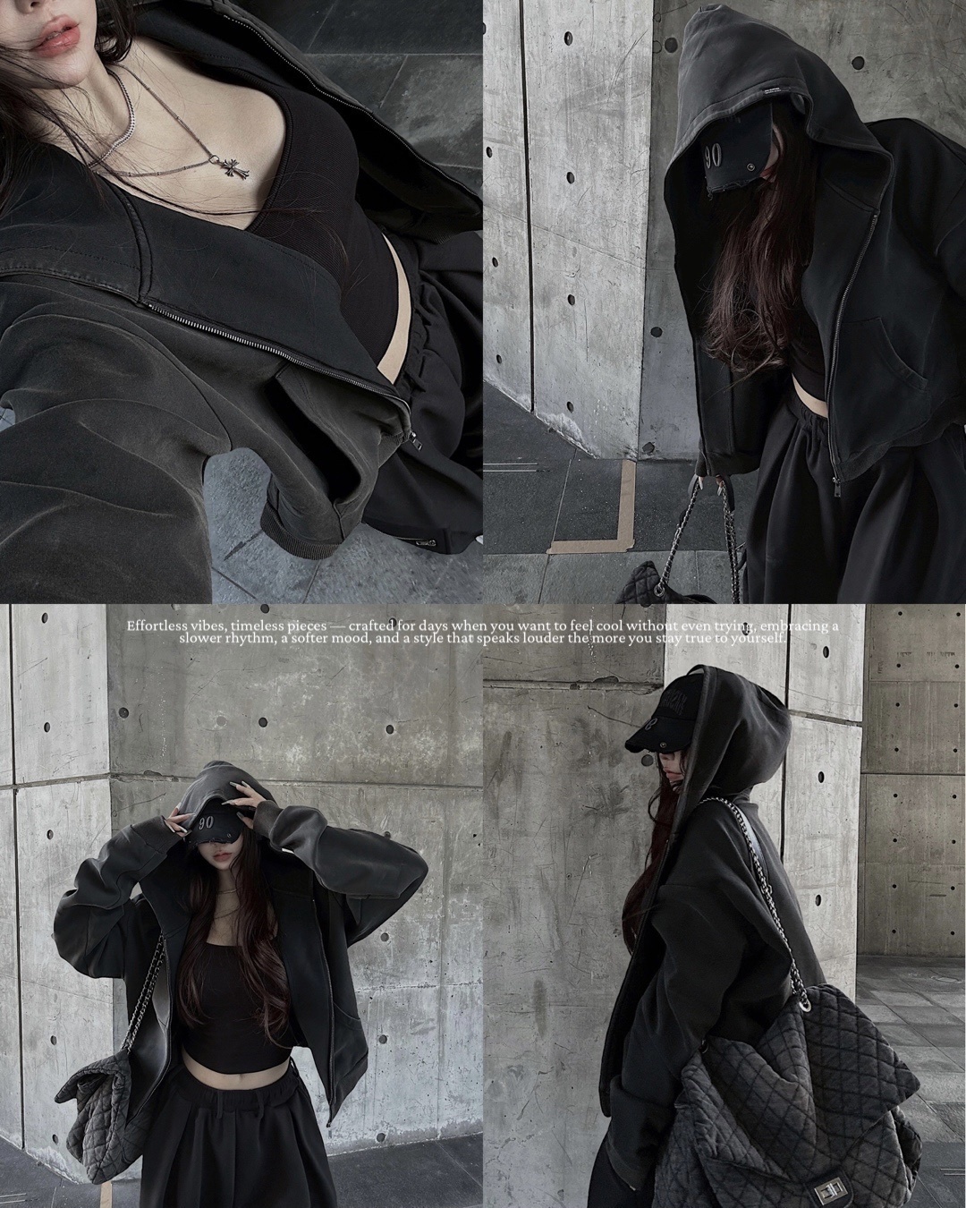 【 𝐂𝐇𝐔-𝐌𝐀𝐃𝐄 】私下愛穿 加大帽洗舊感衛衣外套（高磅版本）