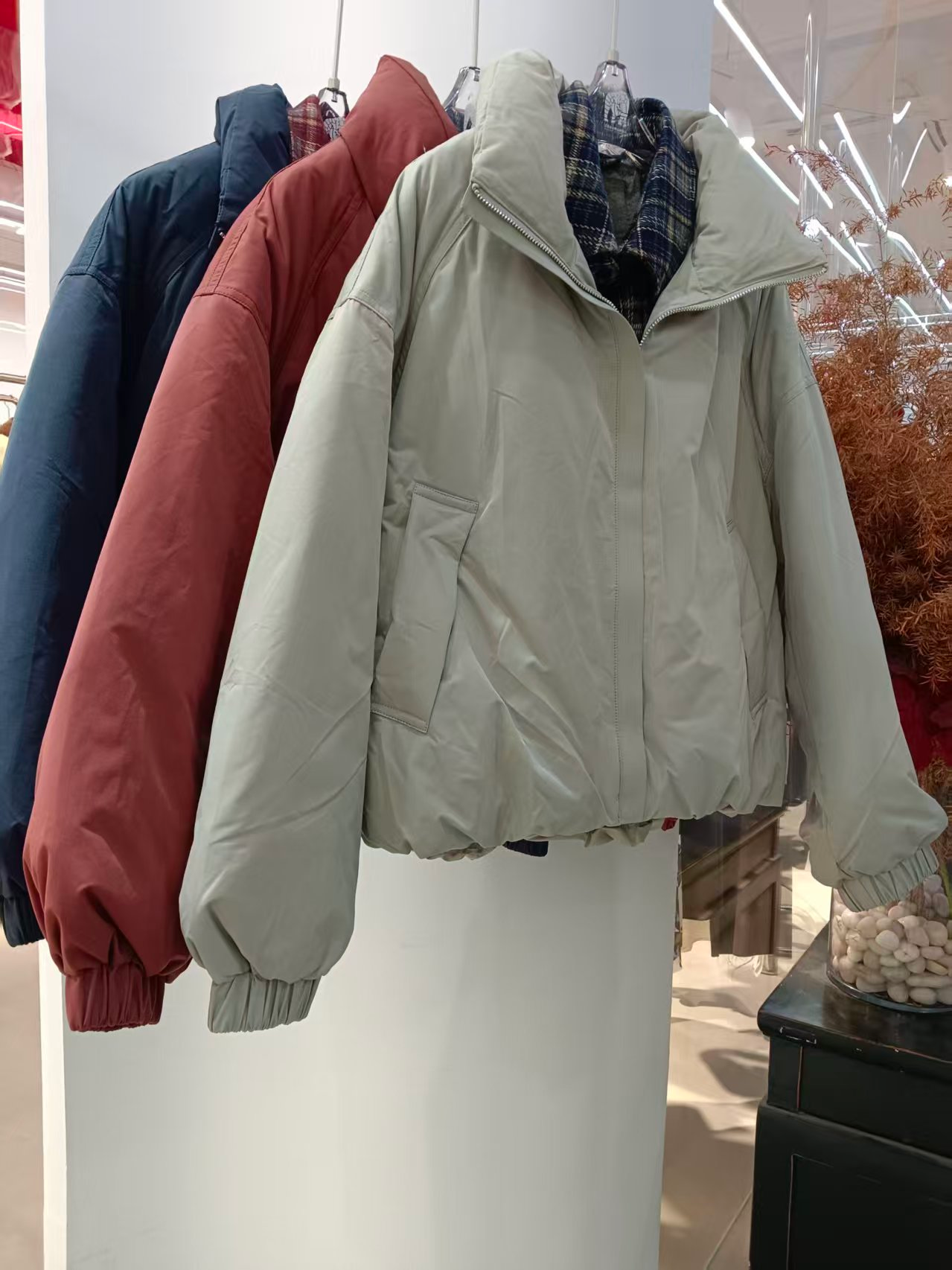 1208FH40-Fashion靚衫-羽绒服（藏青色灰色）（A40）