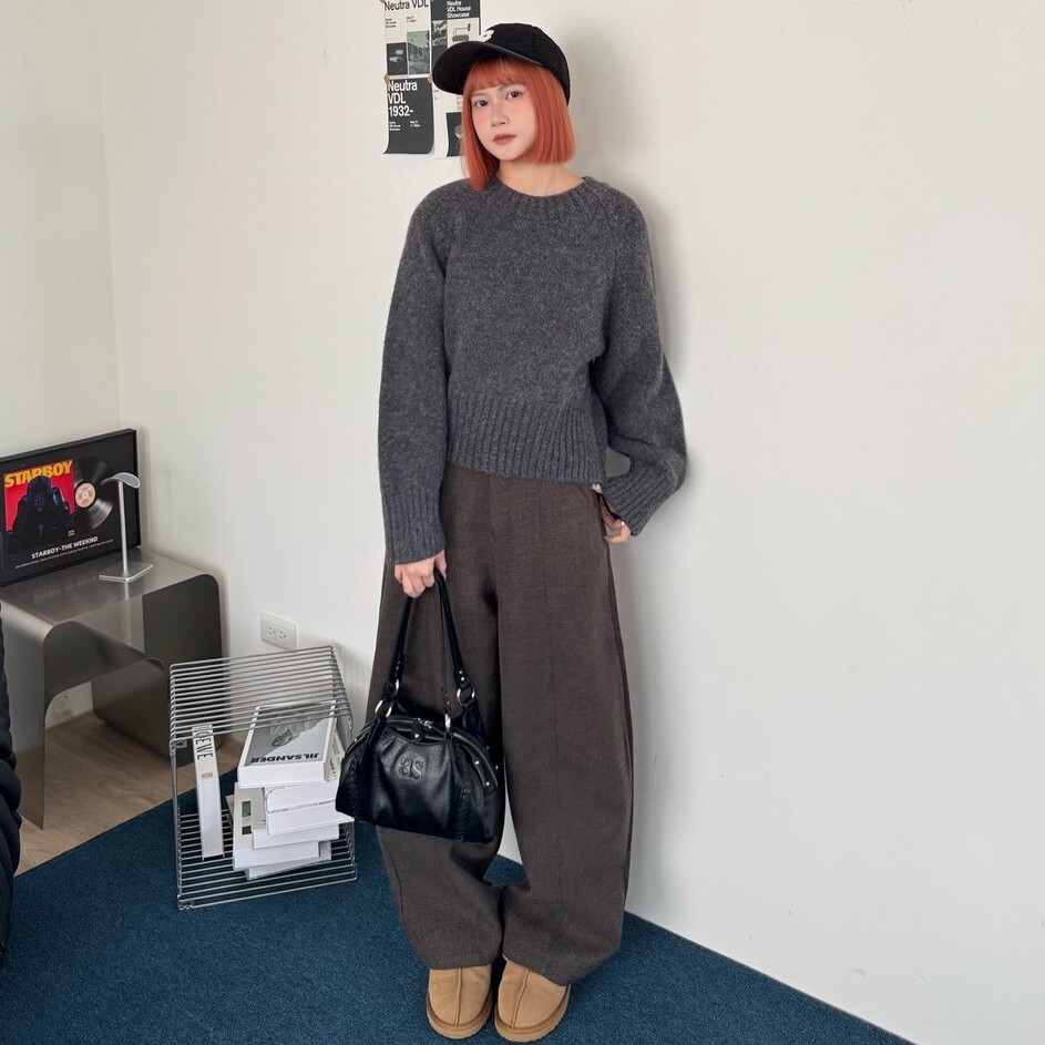 小町格調 毛呢挺版彎刀褲