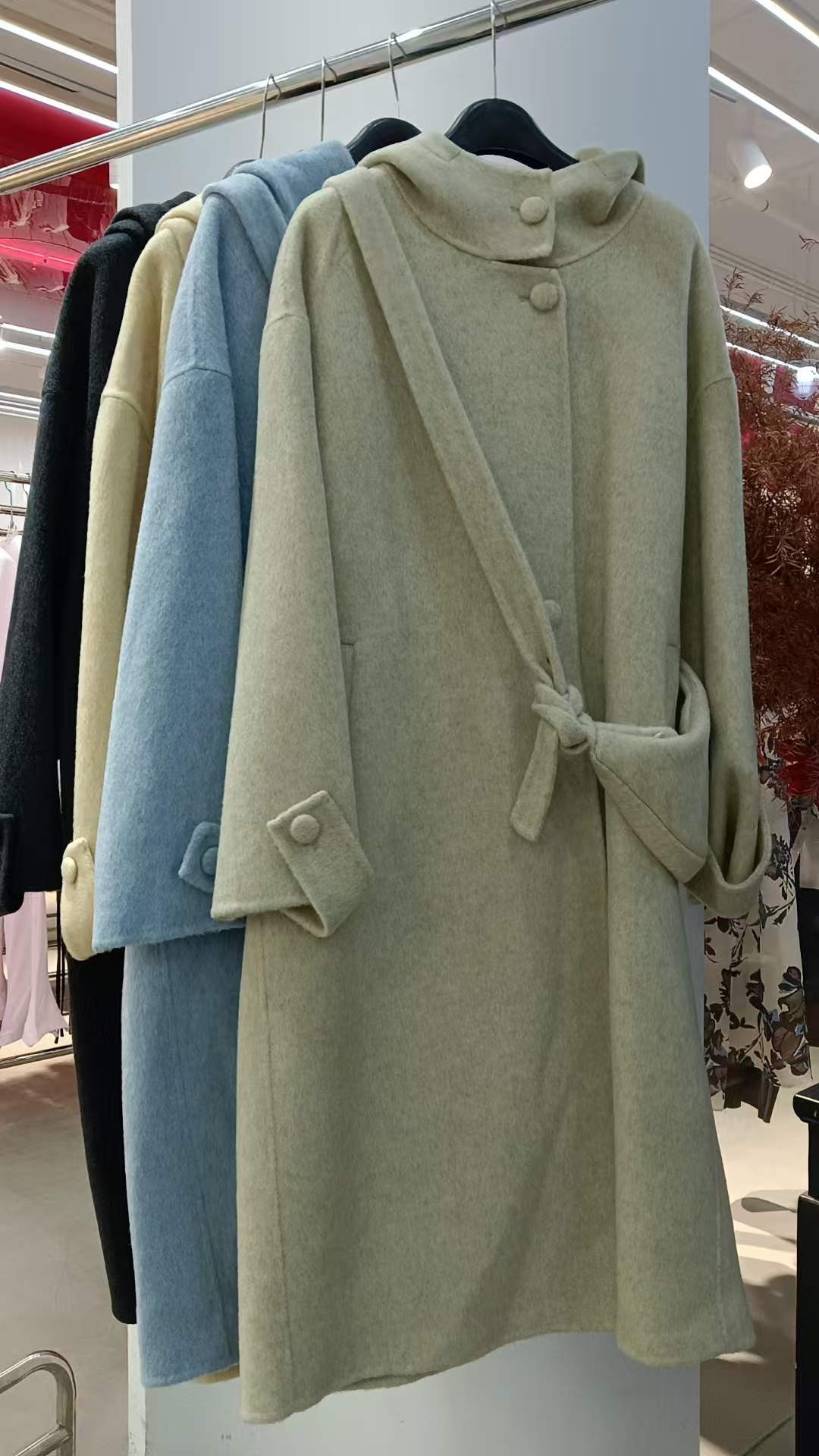 1208FH65-Fashion靚衫-羊毛双面呢大衣蓝色（A66）