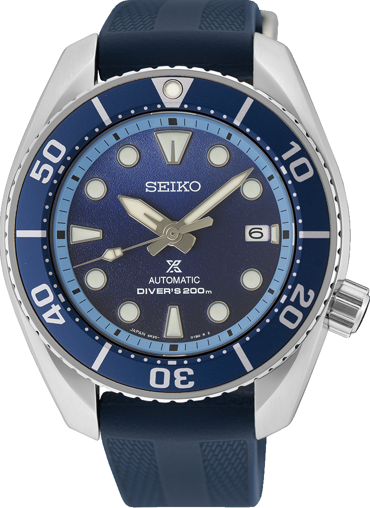 萬年鐘錶 - SEIKO PROSPEX 神秘藍火火山口200米機械潛水錶 SPB543J1 / 6R35-03N0B 錶徑45MM