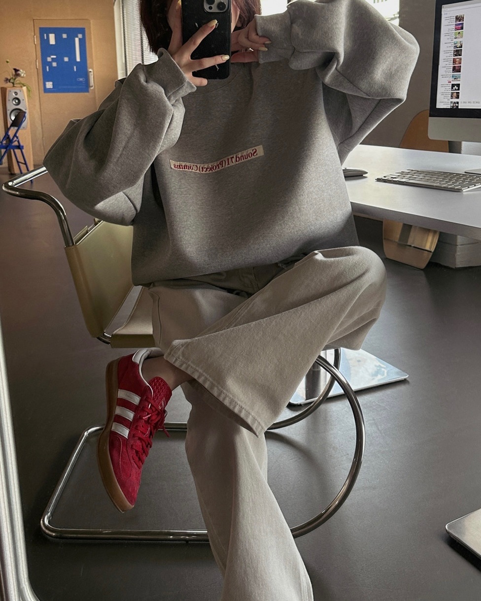 ❥現貨 超硬挺重磅大學T 無刷毛