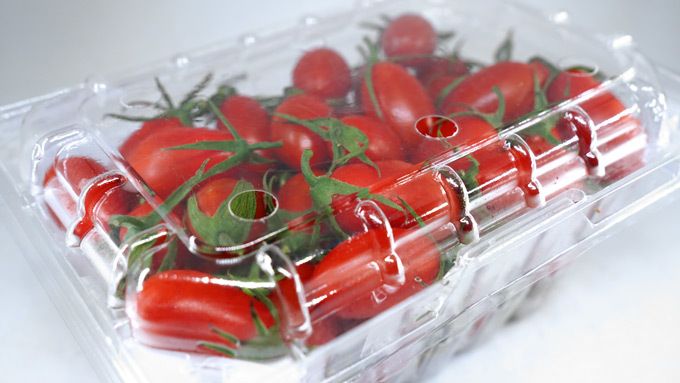 乾淨盒裝的玉女番茄