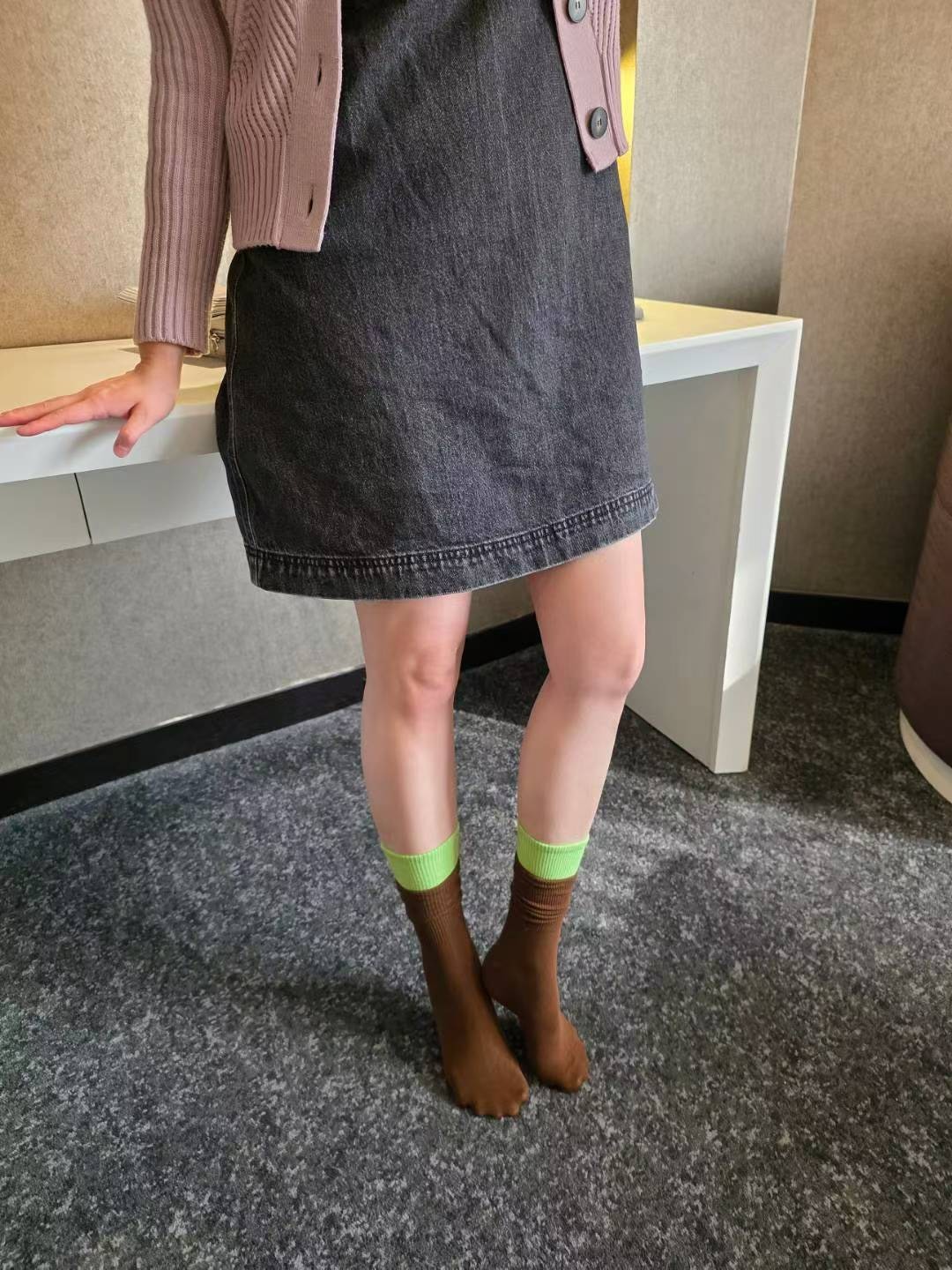 雙色短襪