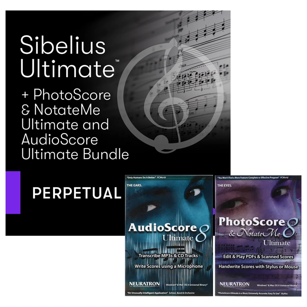 Avid Sibelius Ultimate 永久授權 含完整樂譜掃描與音訊轉譜工具｜記譜軟體 (含1年升級與支援)