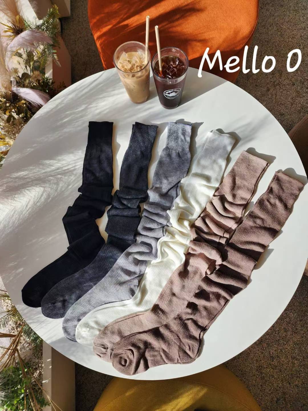 Mello O過膝長襪