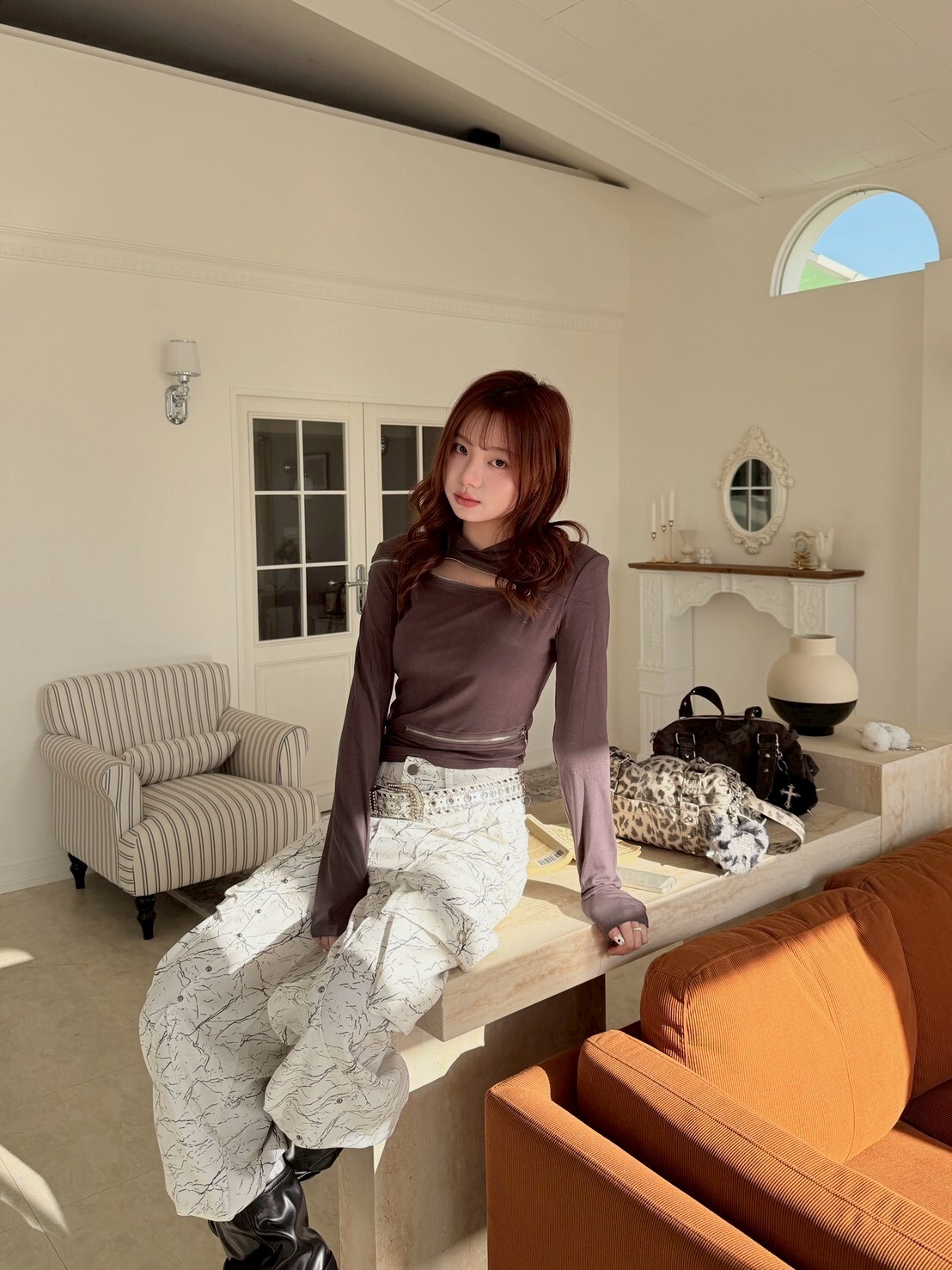 野蠻女友 拉鏈鏤空 連帽上衣 2colors