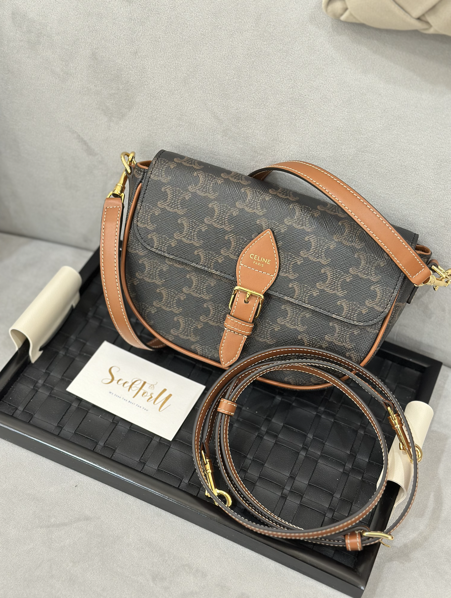 CELINE Folco Shoulder Bag