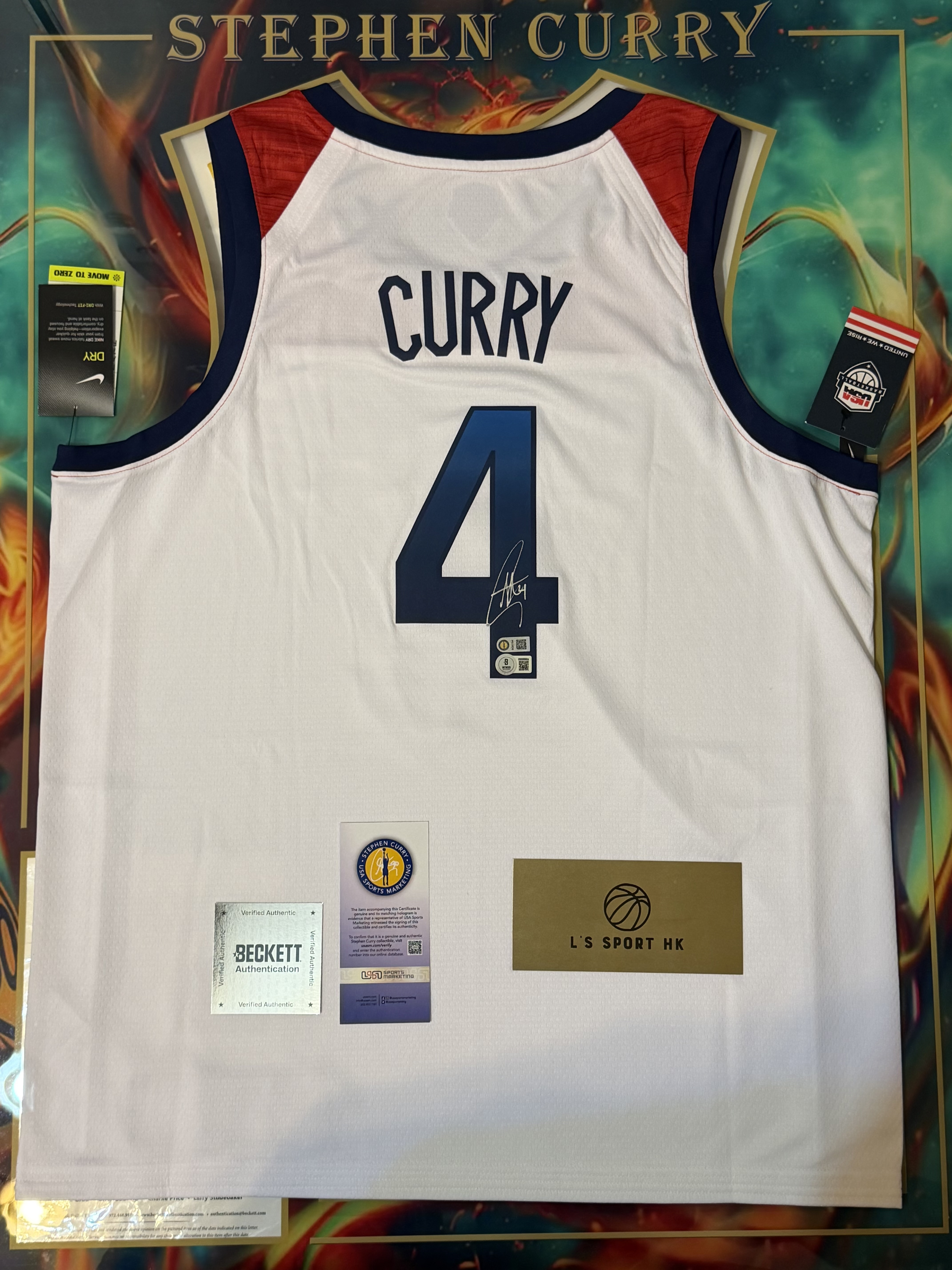 Stephen Curry 美國隊簽名球衣