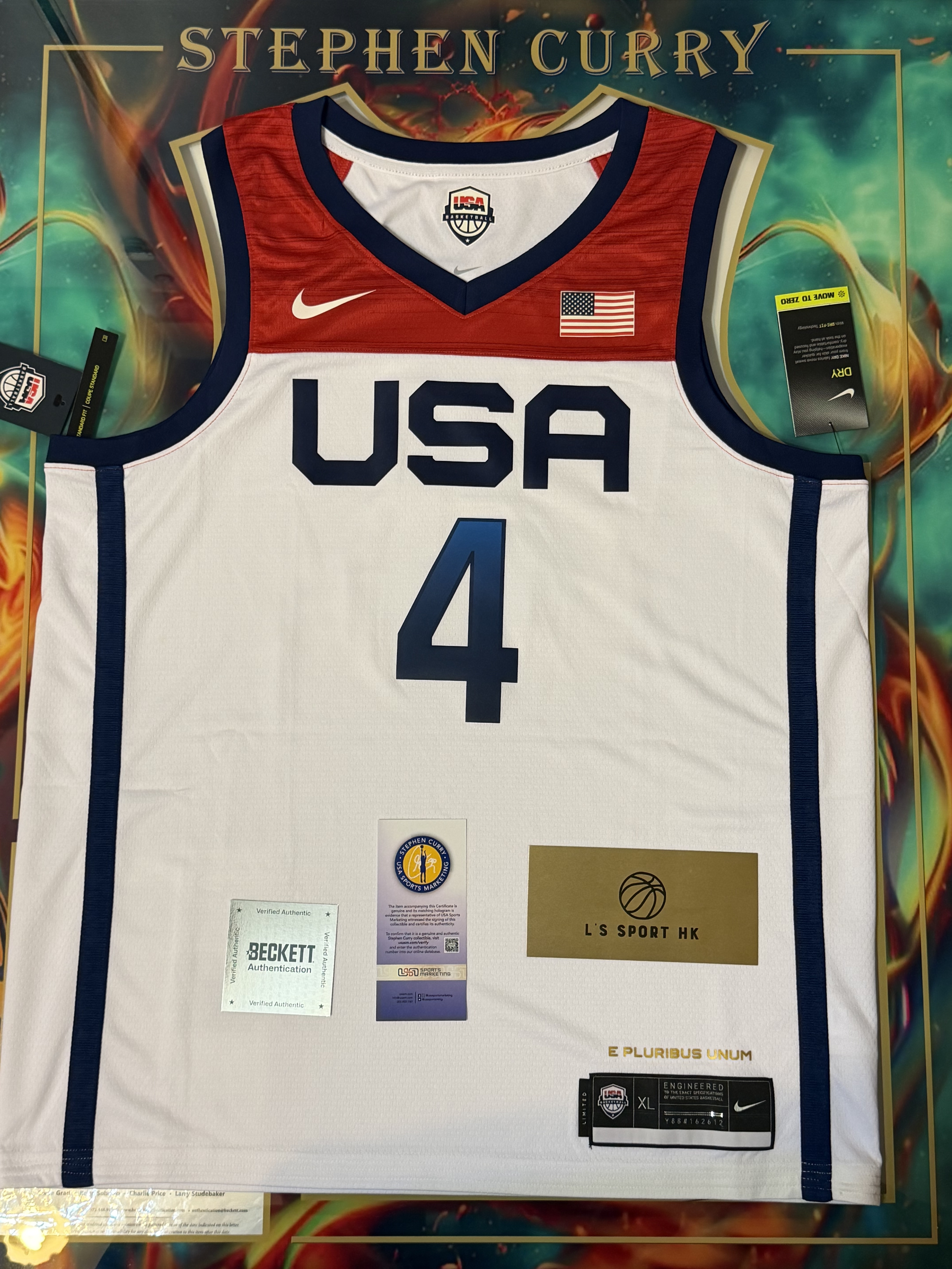 Stephen Curry 美國隊簽名球衣