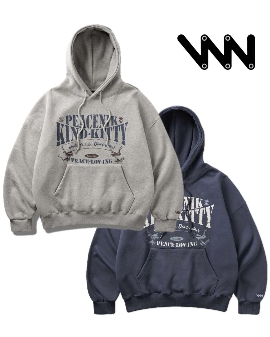 <預購> 韓國WV PROJECT Kind Cat 高磅刷毛帽T