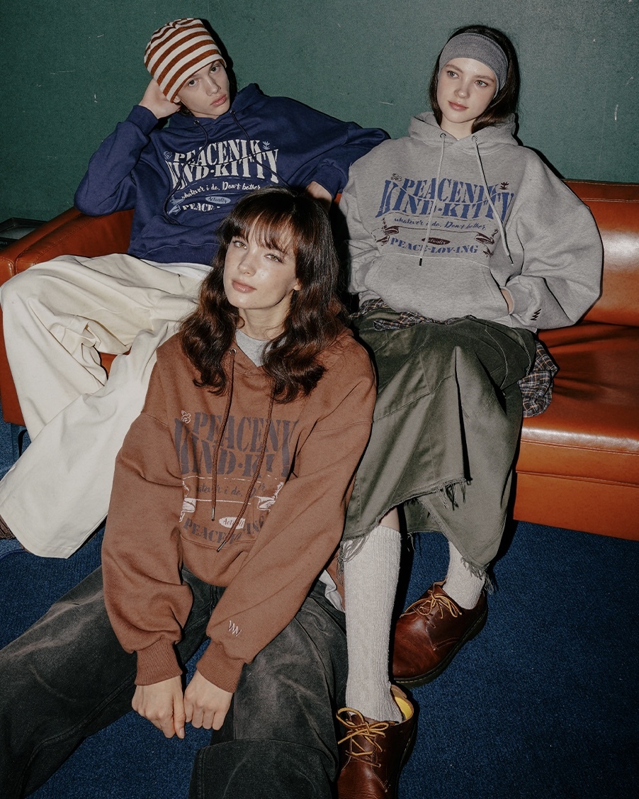 <預購> 韓國WV PROJECT Kind Cat 高磅刷毛帽T