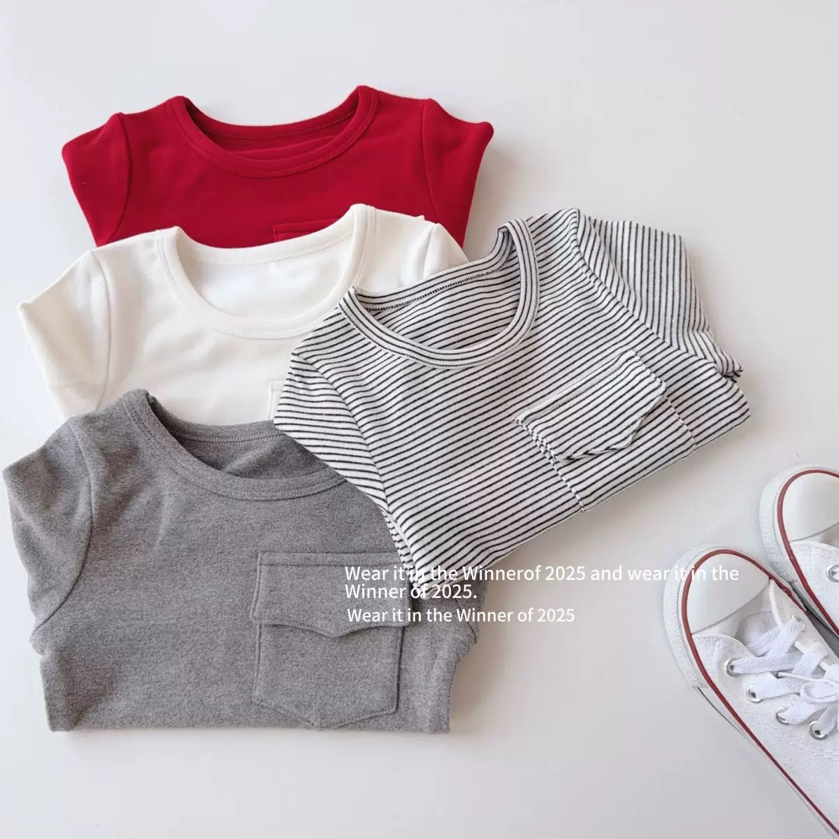 四色合身磨毛上衣