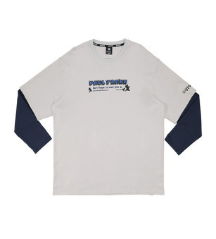 大嘴猴活動專區 中性假兩件薄長T 003